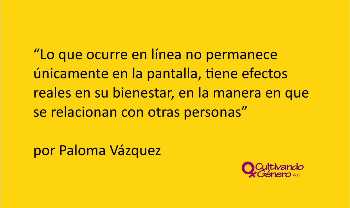Lo que ocurre en línea no permanece únicamente en la pantalla, tiene efectos reales en su bienestar, en la manera en que se relacionan con otras personas